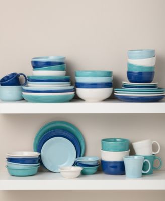 Mixed Coastal Blues Classic 12 Pc. Dinnerware Set, Service for 4