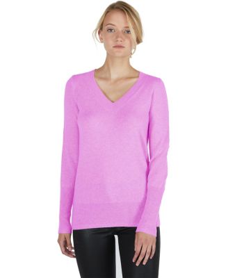 Women's 100% Pure Cashmere Long Sleeve Ava V Neck Pullover Sweater