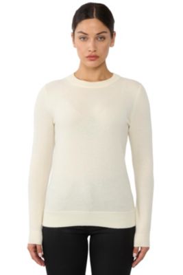 Women's 100% Pure Cashmere Long Sleeve Crew Neck Pullover Sweater