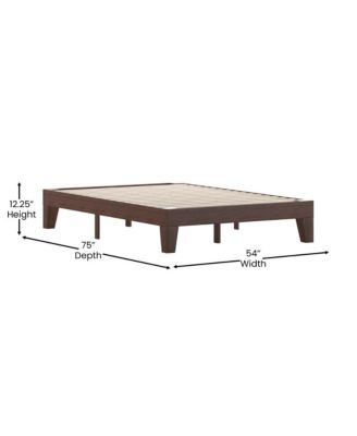 Eduardo Platform Bed Frame, Solid Wood Platform Bed Frame With Slatted Support, No Box Spring Needed