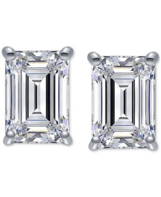Cubic Zirconia Baguette Solitaire Stud Earrings, Created for Macy's