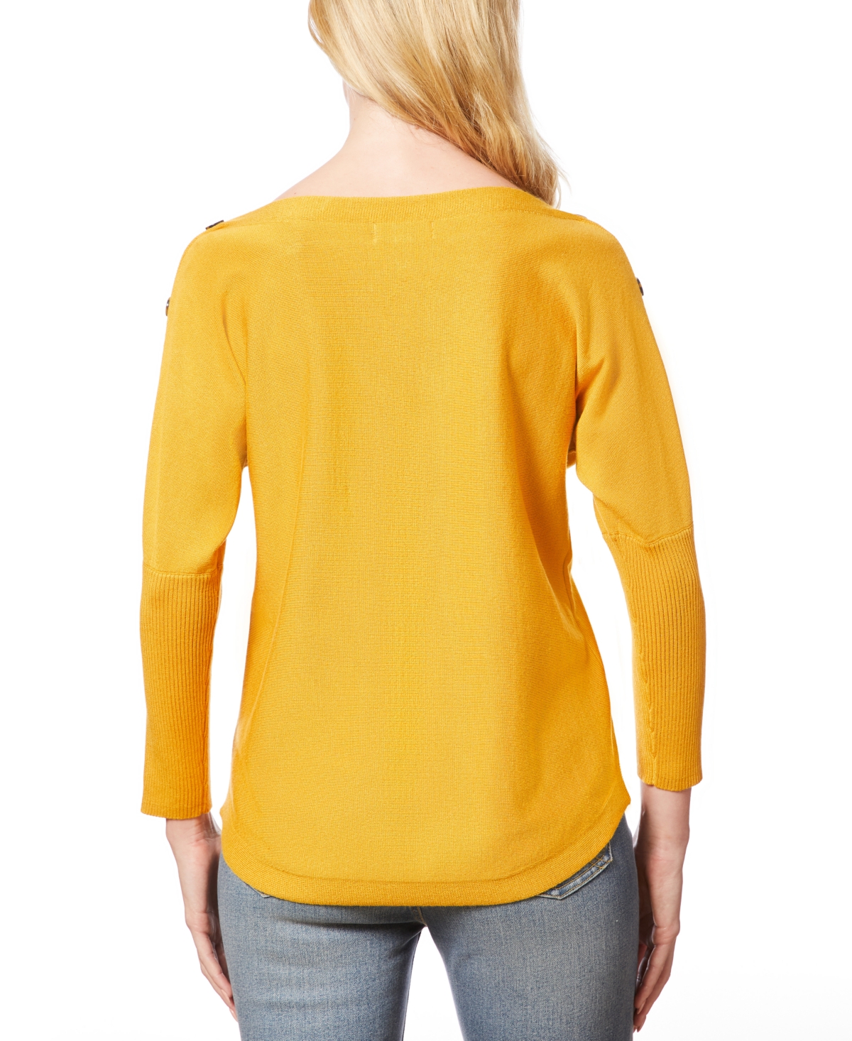 Melissa Paige Women's Petite Dolman-Sleeve Buttoned-Sleeve Sweater