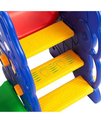 3-in-1 Junior Children Freestanding Design Climber Slide Swing Seat Basketball Hoop