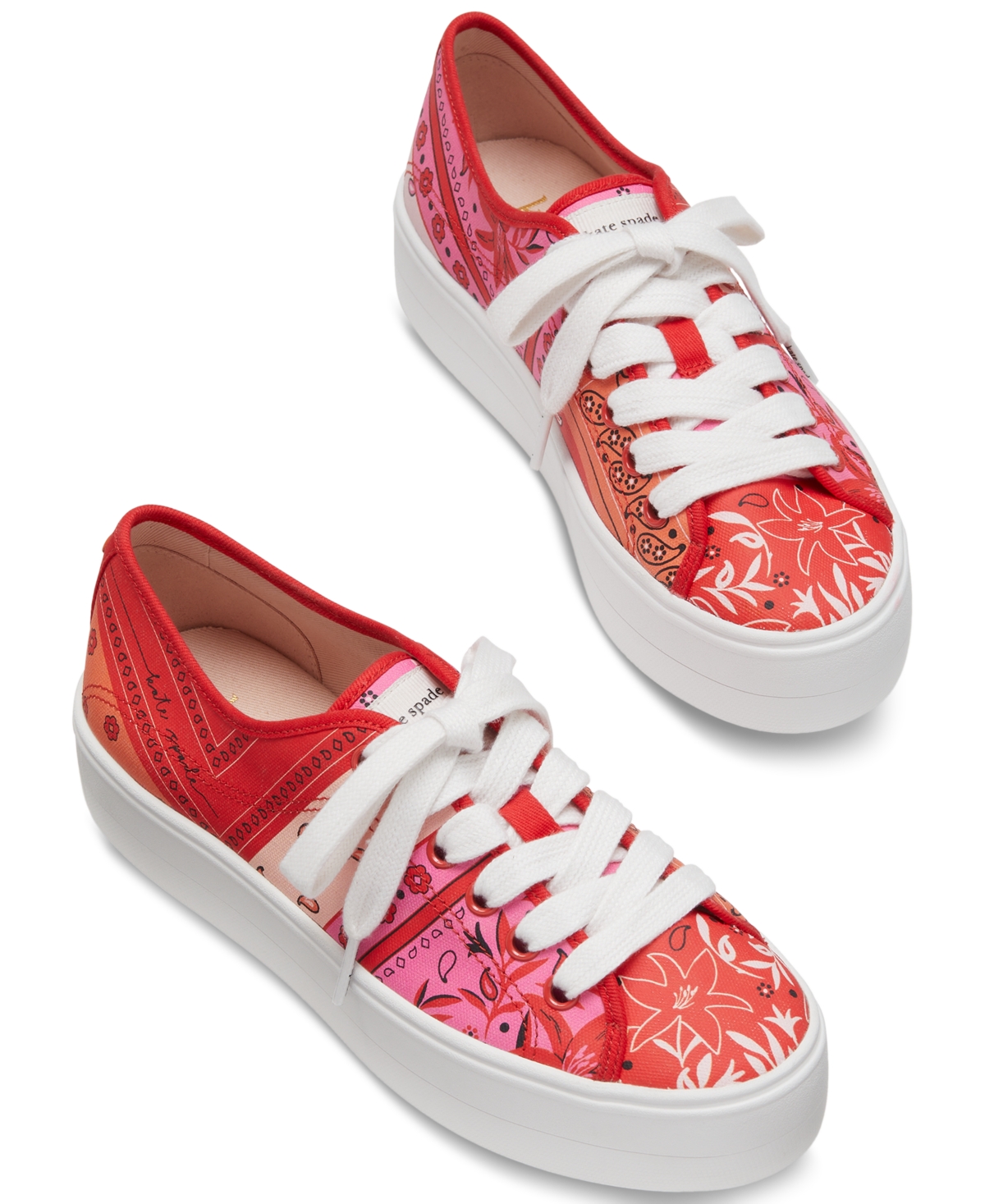 Kate Spade New York Women's Serve Bandana Patchwork Sneakers
