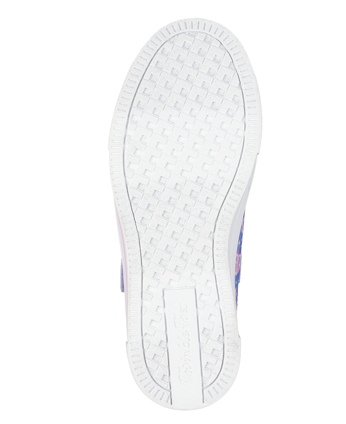 Skechers Twinkle Sparks Butterfly-embellished Light-up Woven Trainers In Lavendar Multi