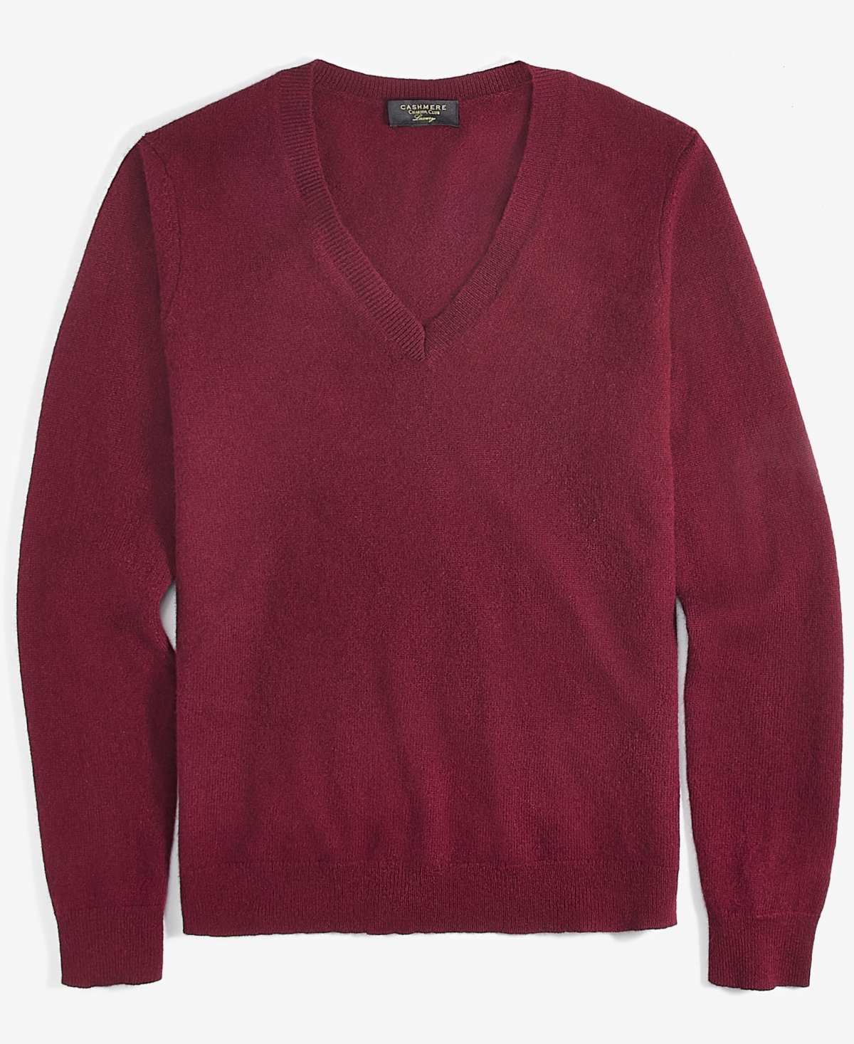 Charter Club 100% Cashmere Women's Petite V-neck Long-sleeve Sweater, Created For Macy's In Crantini