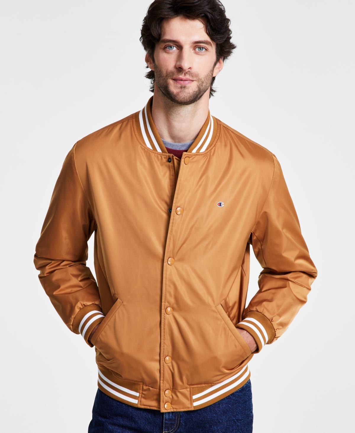 Champion jacket mens brown hotsell