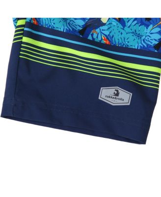 Boys 4-Way Stretch Quick Dry Board Shorts Swim Trunks with Mesh Lining UPF50+