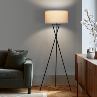 Jaxon 60" LED Contempoary Tripod Floor Lamp with Drum Shade