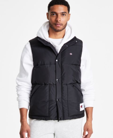 Мужской жилет Champion Solid-Color Quilted Puffer, цвет: Чёрный