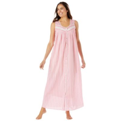 Plus Size Only Necessities Long Sleeveless Floral Nightgown