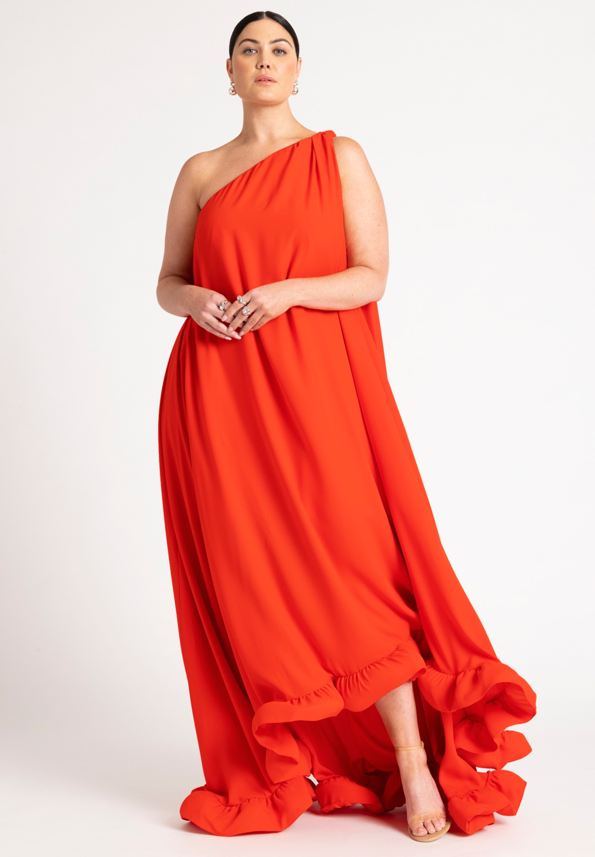 Eloquii Plus Size Dramatic Ruffle Gown