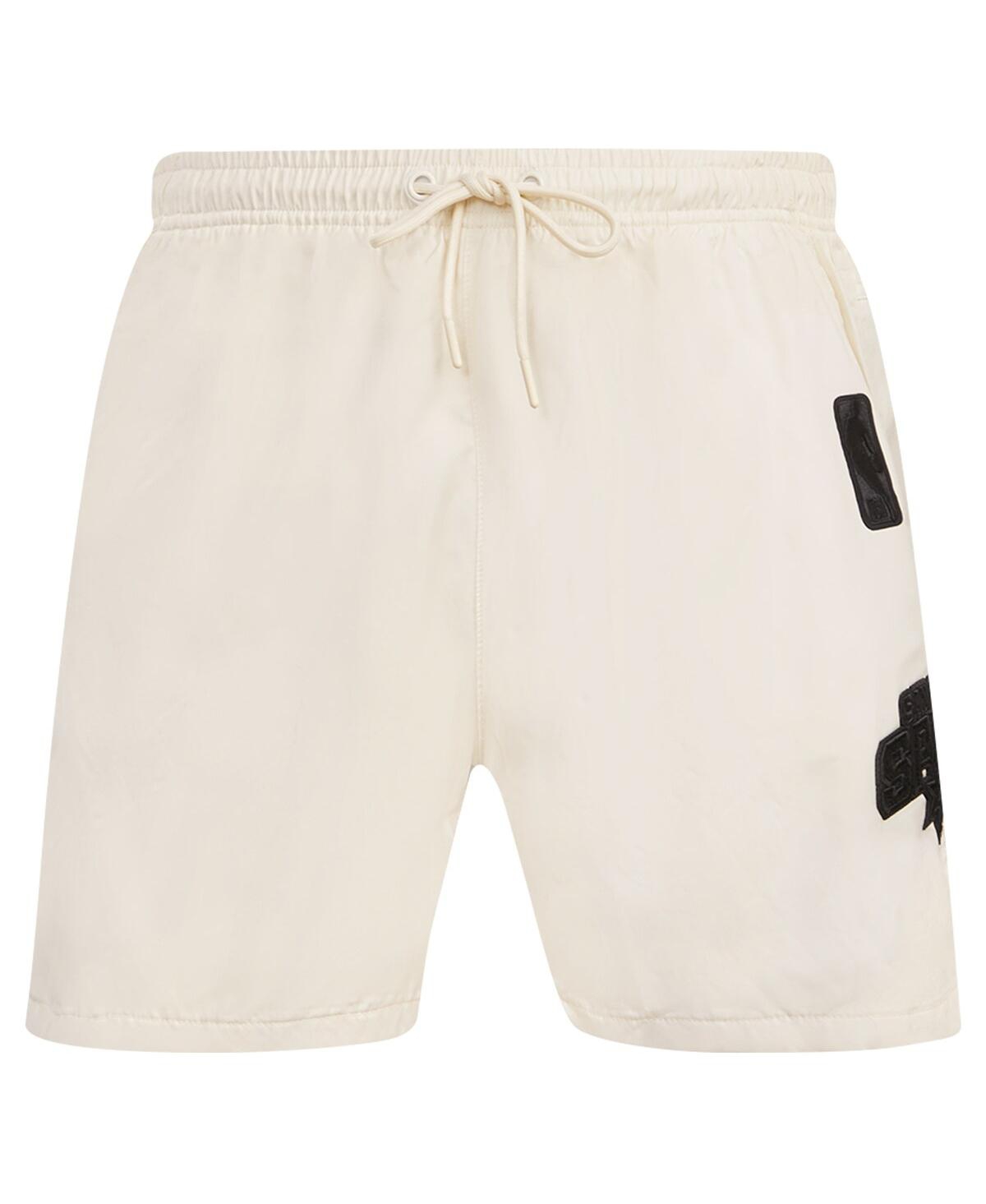 Pro Standard Men'sSan Antonio Spurs Triple Tonal Woven Shorts - Cream