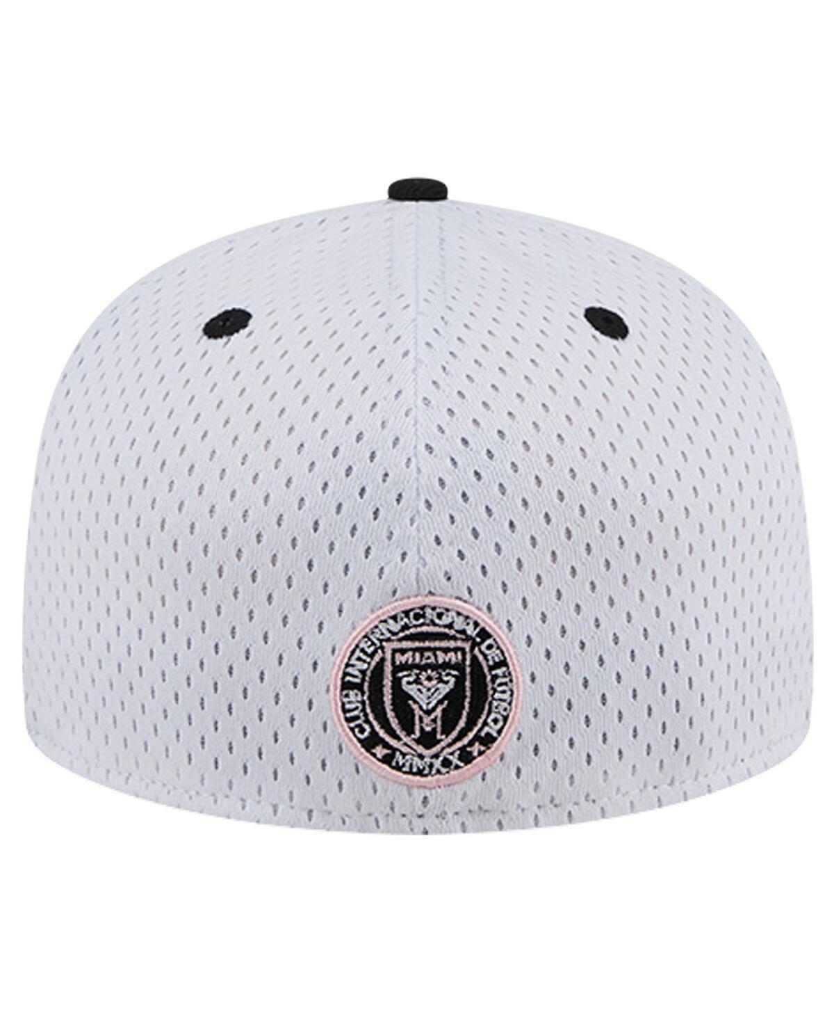 New Era Men'sInter Miami Cf Throwback Mesh 59FIFTY Fitted Hat - White