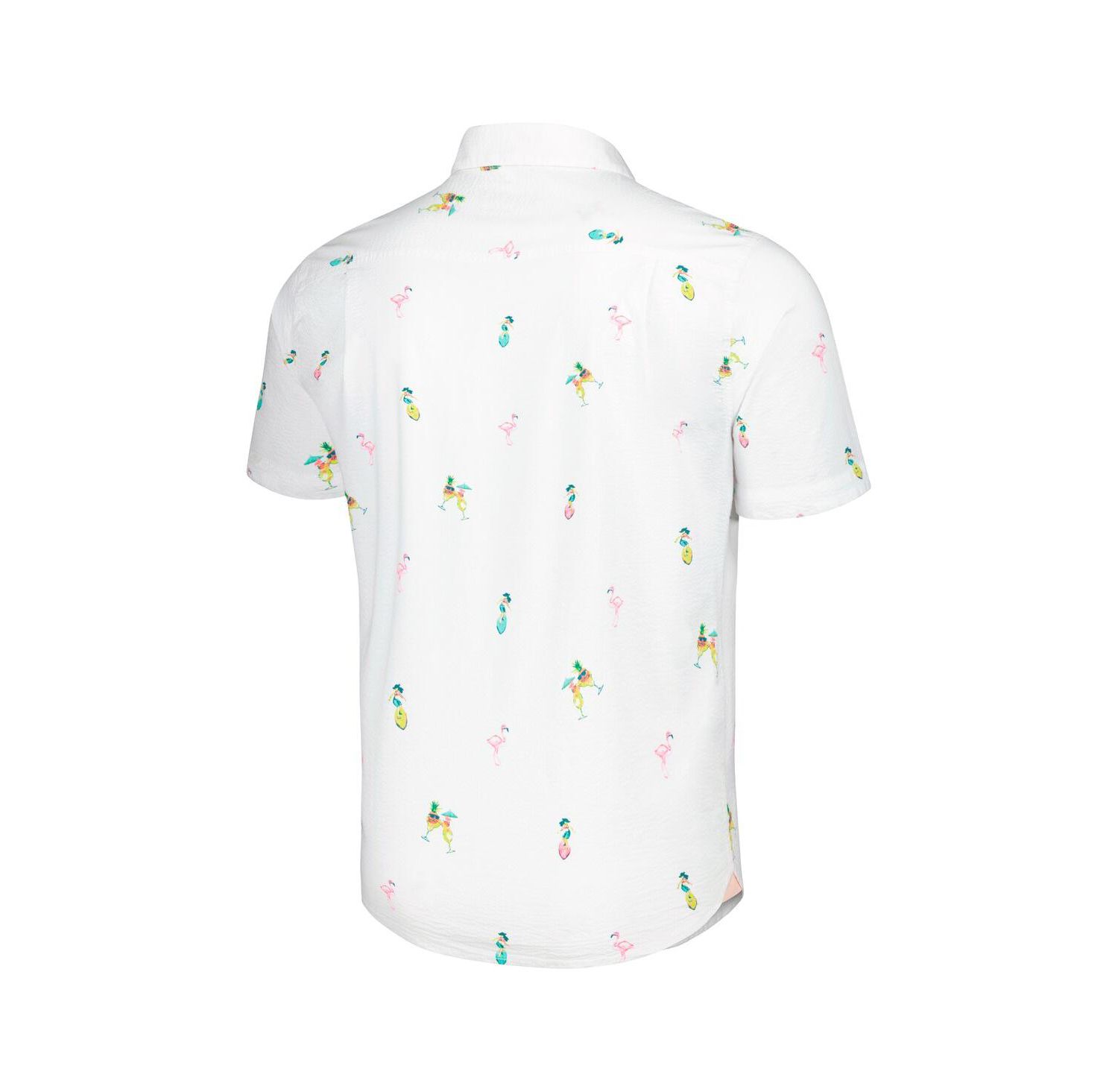 Men's White Cincinnati Bengals Nova Wave Flocktail Button-Up Shirt