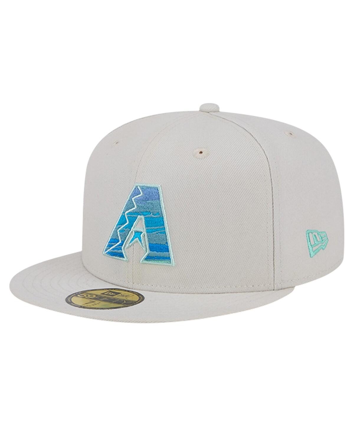 NEW ERA MEN'S KHAKI ARIZONA DIAMONDBACKS STONE MIST 59FIFTY FITTED HAT 