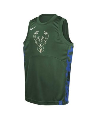 Big Boys and Girls Hunter Green Milwaukee Bucks Courtside Starting Five Team Jersey