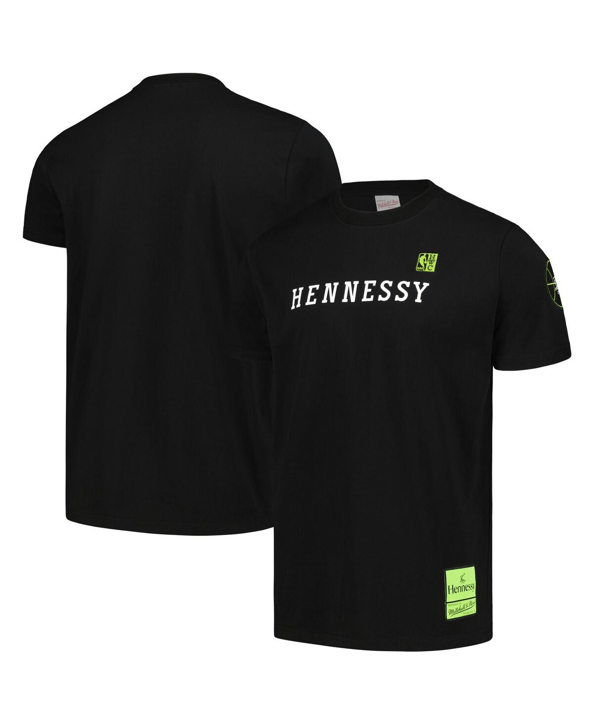Mitchell Ness Men's Black Nba x Hennessy Hardwood Classics T-Shirt - Black