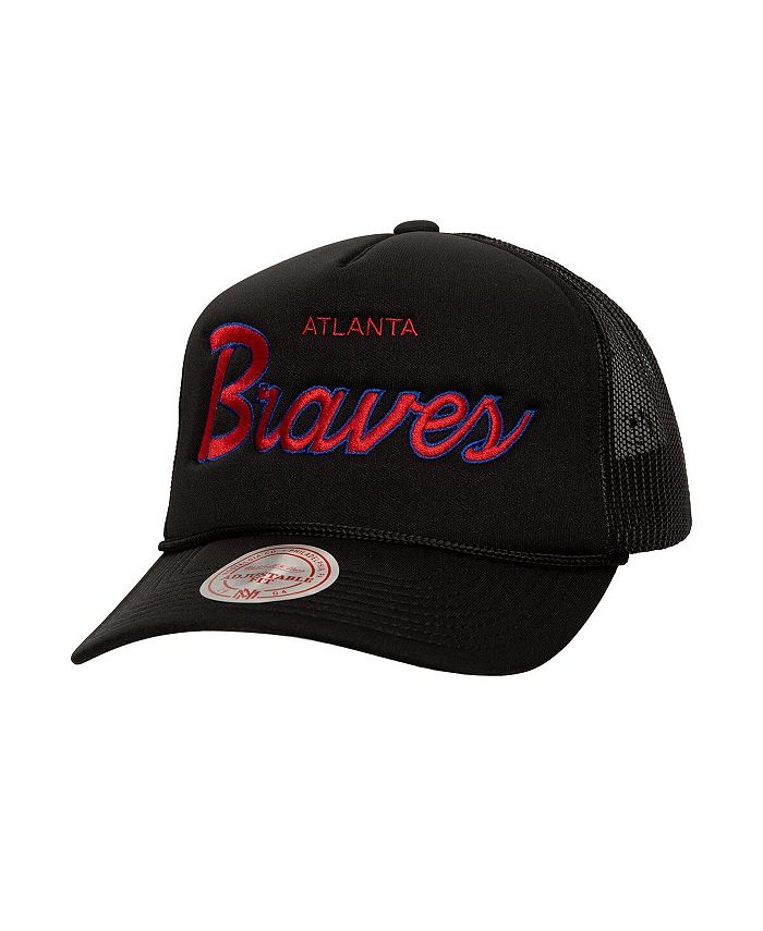 New Era 9FORTY A-Frame Snake Skin Atlanta Braves Snapback Hat - Black, Graphite
