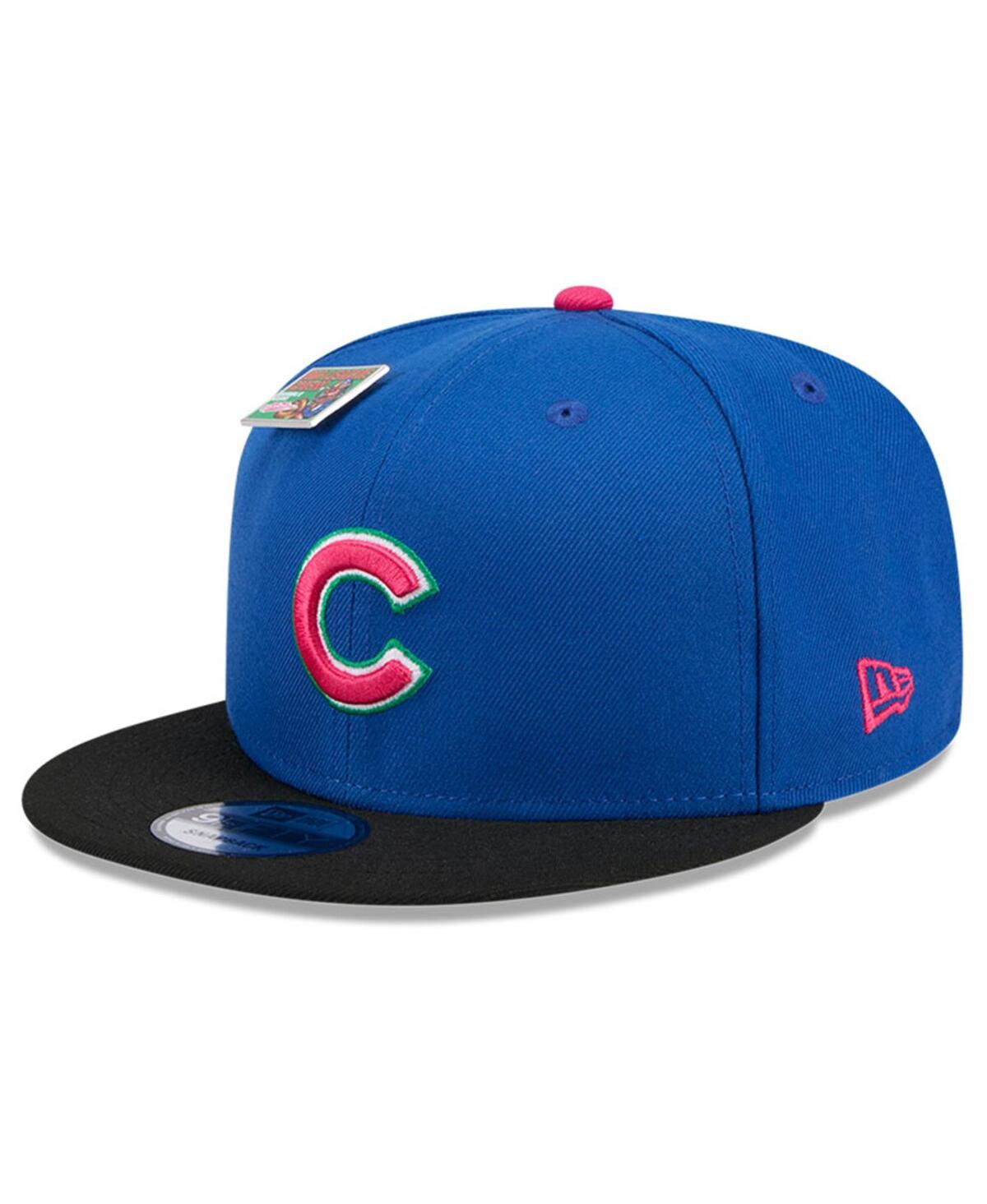 New Era Men's Royal/black Chicago Cubs Watermelon Big League Chew Flavor Pack 9fifty Snapback Hat In Royal,black