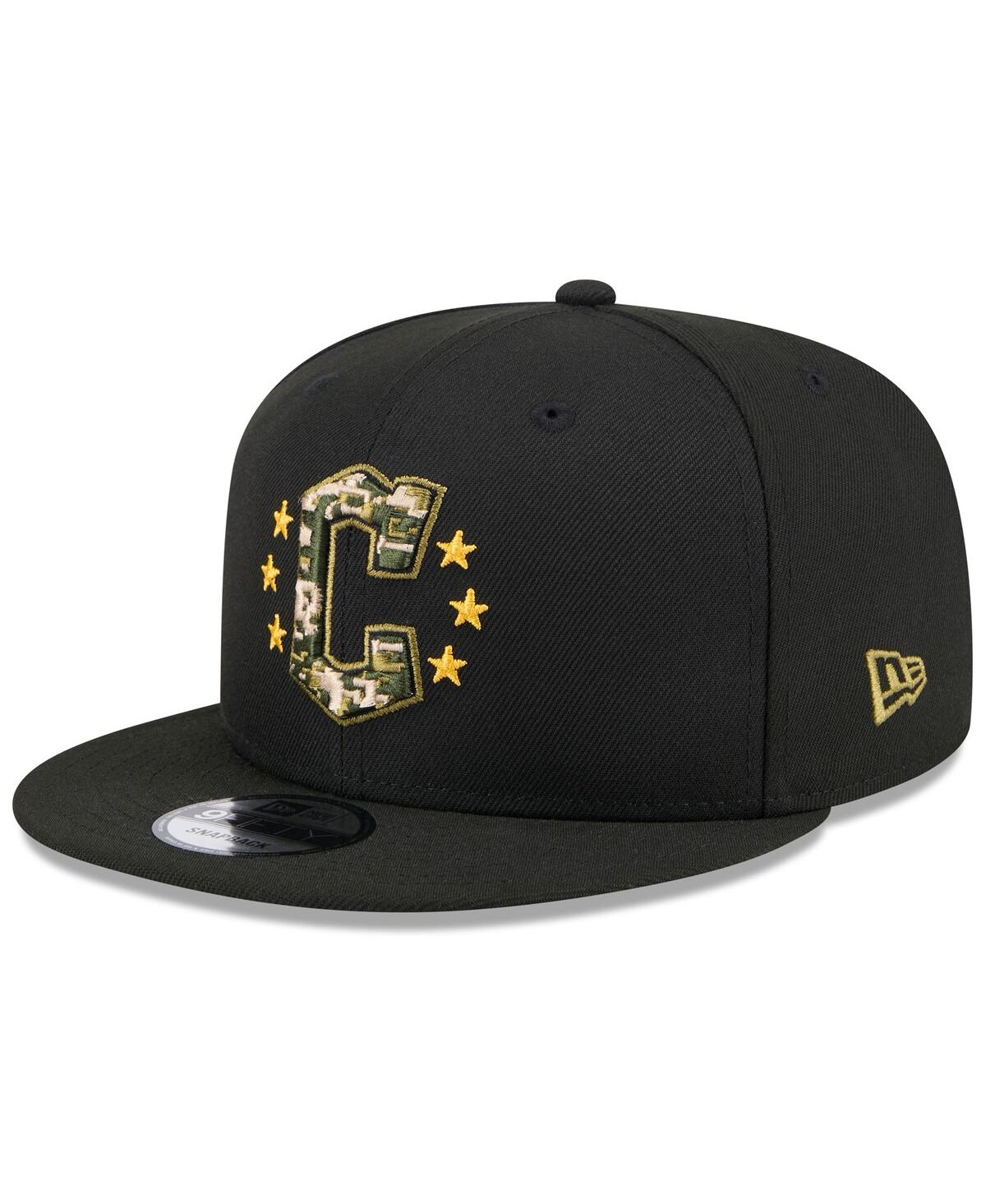 New Era Men'sCleveland Guardians 2024 Armed Forces Day 9FIFTY Snapback Hat - Black