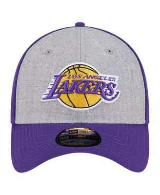 Men's Heather Gray/Purple Los Angeles Lakers Two-Tone 39THIRTY Flex Hat