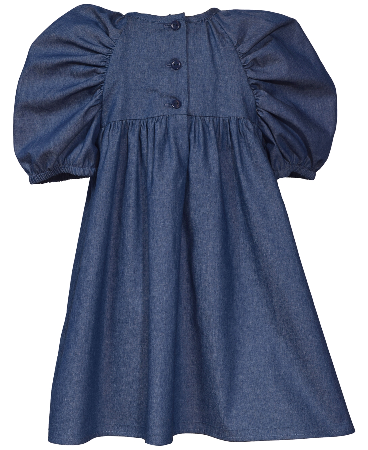 BONNIE JEAN TODDLER & LITTLE GIRLS COTTON DENIM SMOCKED DOLMAN DRESS 