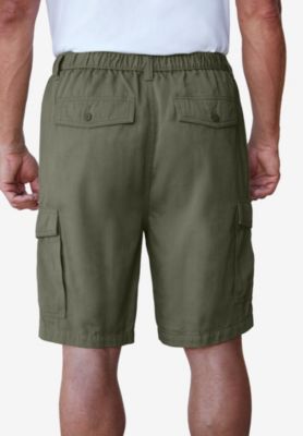 Big & Tall by KingSize Renegade 9" Full Elastic Waist Cargo Shorts