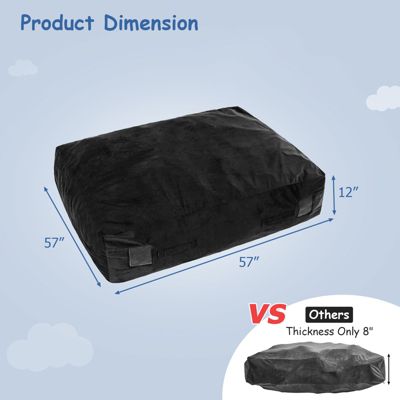 47" x 35.5" Crash Pad Sensory Mat with Foam Blocks and Washable Velvet Cover