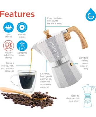 Milano Stone Cafe Bliss: Moka Pot Frother Duo