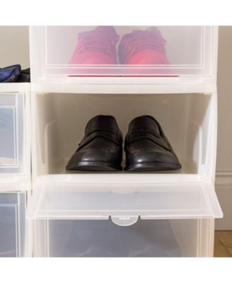 6 Pack Wide Front Entry Stackable Shoe Box