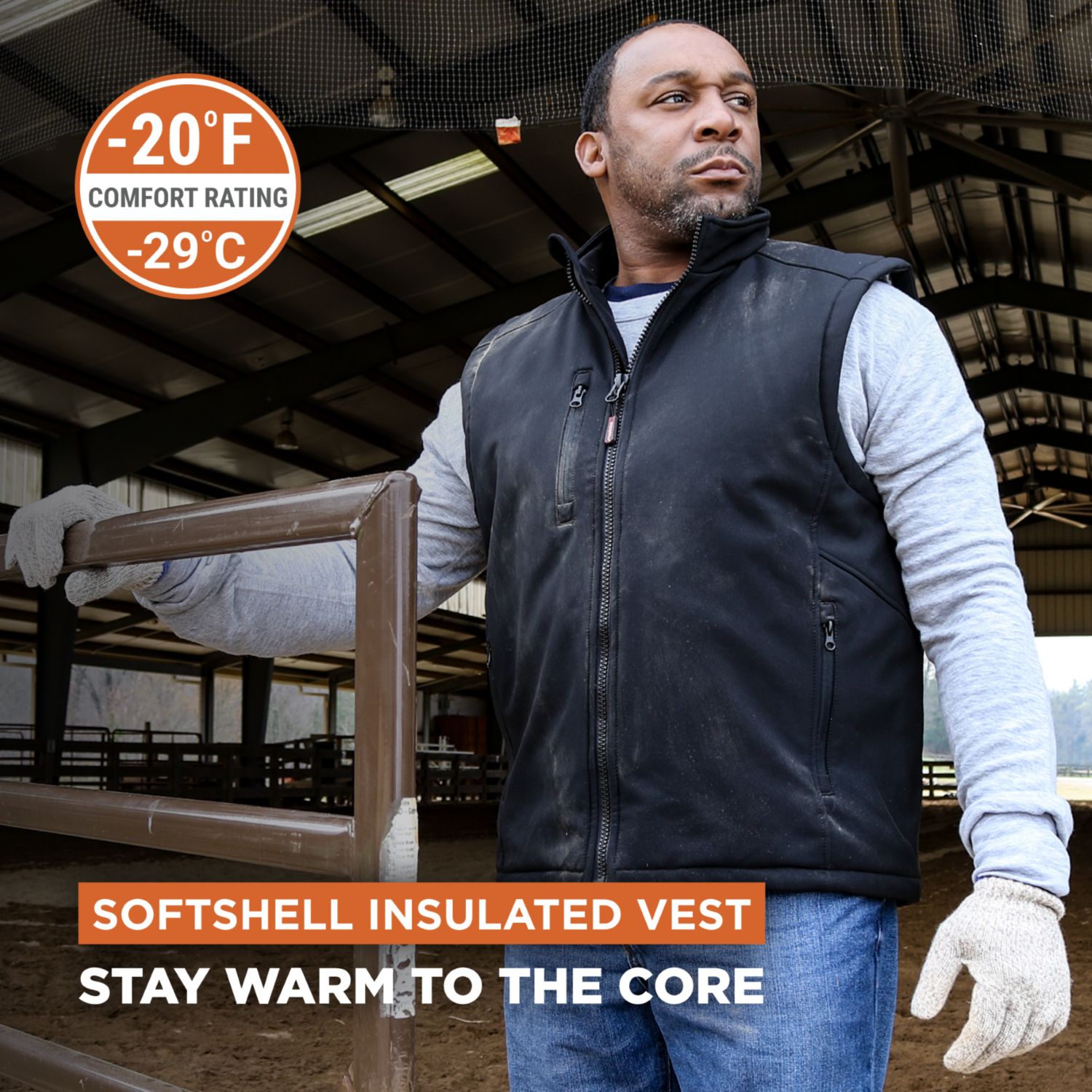 Men's Insulated Softshell Vest