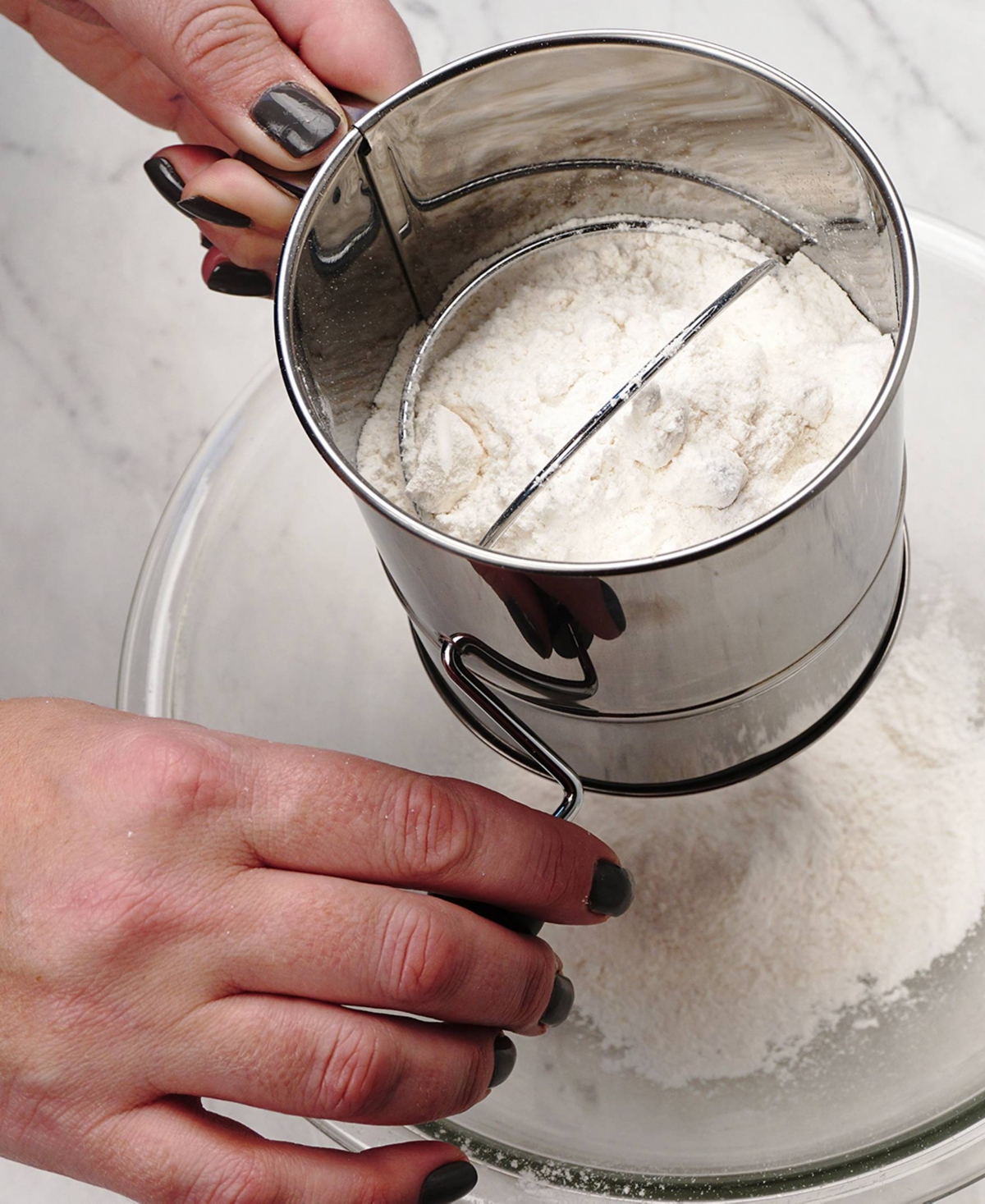 Rsvp International Endurance 3 Cup Crank Style Flour Sifter In Gray