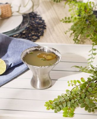 Endurance Stainless Steel Stemless Martini Glass, 4x4x4"