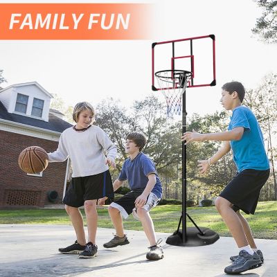 Streamdale Adjustable 7.5-9.2FT Basketball Hoop with Backboard & Wheels
