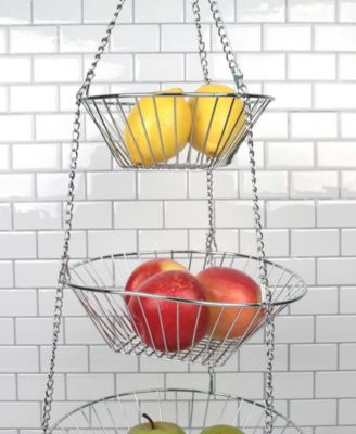 Chrome Wire 3 Tier Hanging Basket
