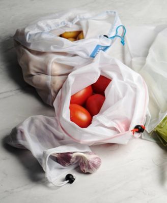 Polyester 3 Piece 12" x 16.25" Mesh Produce Bags Set