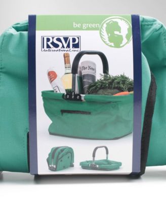 Aluminum Frame 17x11x18" Turquoise Foldable Market Basket