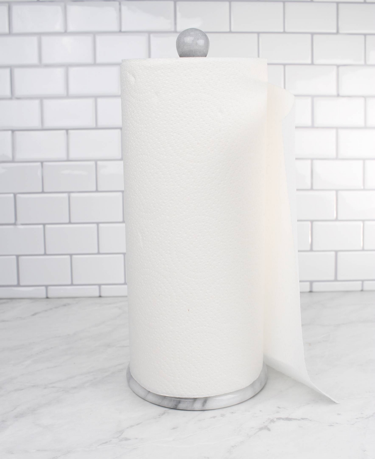 Rsvp International Marble 5.5" D X 12.75" H Paper Towel Holder In Gray