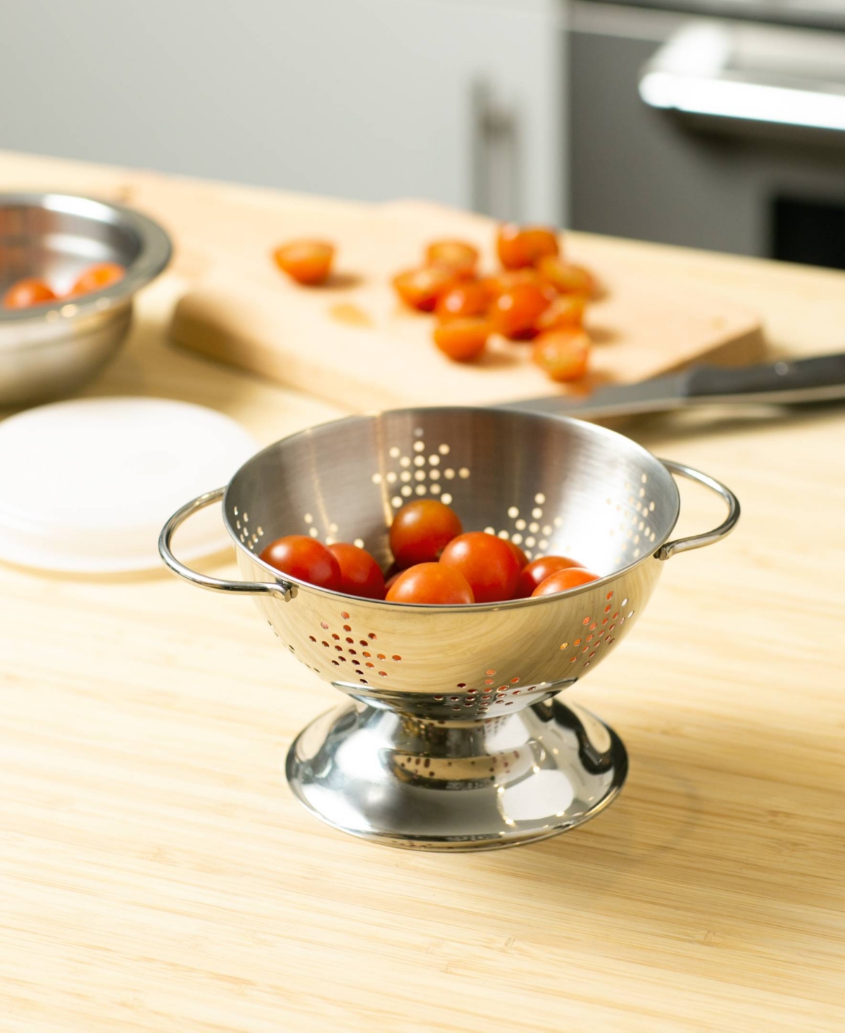 Shop Rsvp International Endurance 2 Cup Baby Colander In Gray