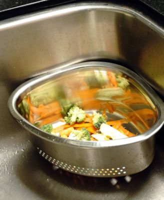 Endurance Pierced Stainless Steel 9"x7"x5" In-Sink Corner Basket