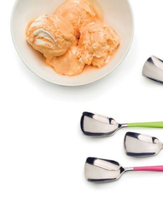 Endurance Stainless Steel 4 Piece 6" Ice Cream Spoons Set in Mixed Colors