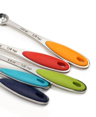 Endurance Stainless Steel 5 Piece Measuring Spoon Set - Color Handles