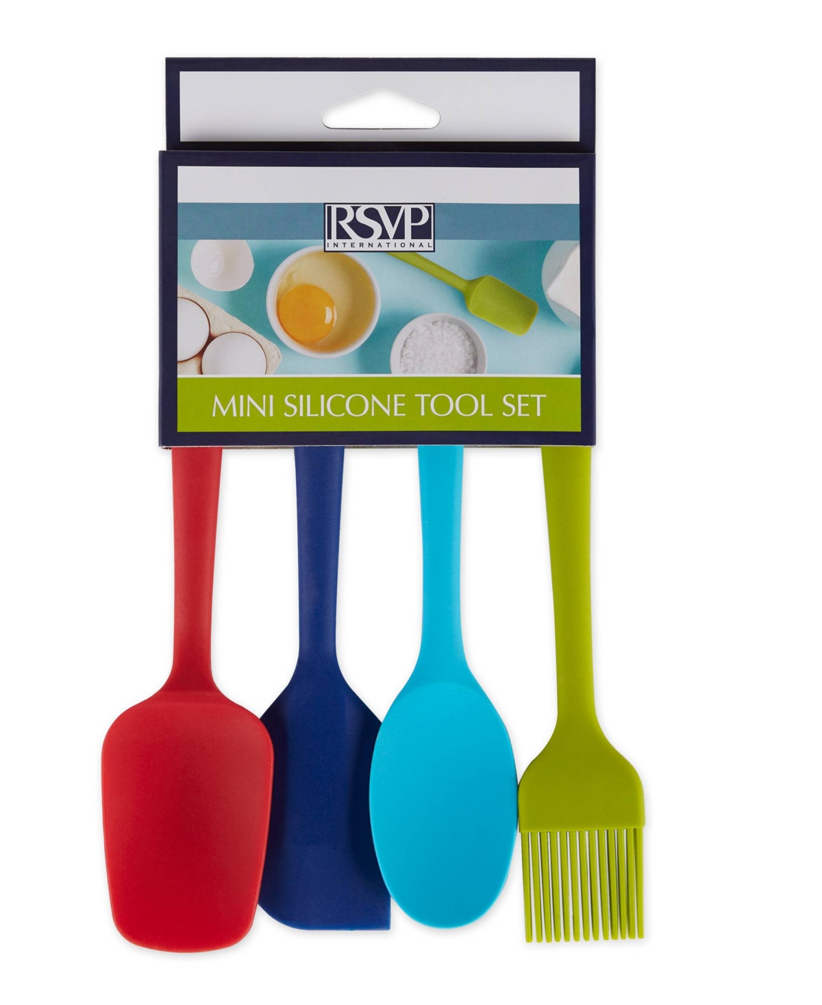 Rsvp International Silicone Coated Steel 4 Piece 10" Ela Series Silicone Mini Silicone Tool Set In Multi