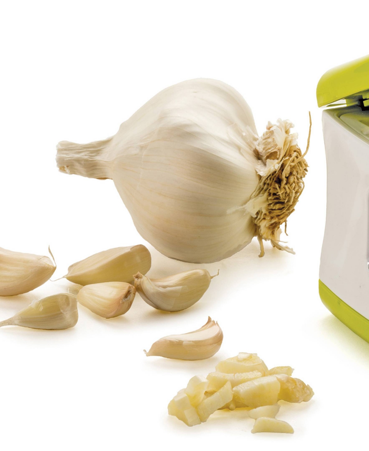 Shop Rsvp International 5 Piece Plastic And Stainless Steel 2.8x2.8" Garlic Cube In Green