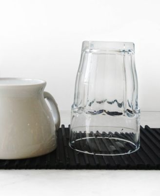 Silicone 12x7" Black Sink Mat/Hot pad