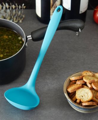 Silicone Coated Steel 11x3.5" Ela Series Turquoise Ladle