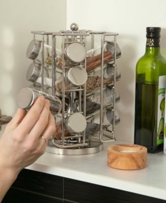 101 Piece 5.75&amp;quot; x 10.5&amp;quot; Revolving Spice Rack Jar Set