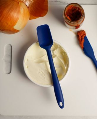 Silicone Coated Steel 2 Piece 8" Ela Series Blue Mini Spatula Set