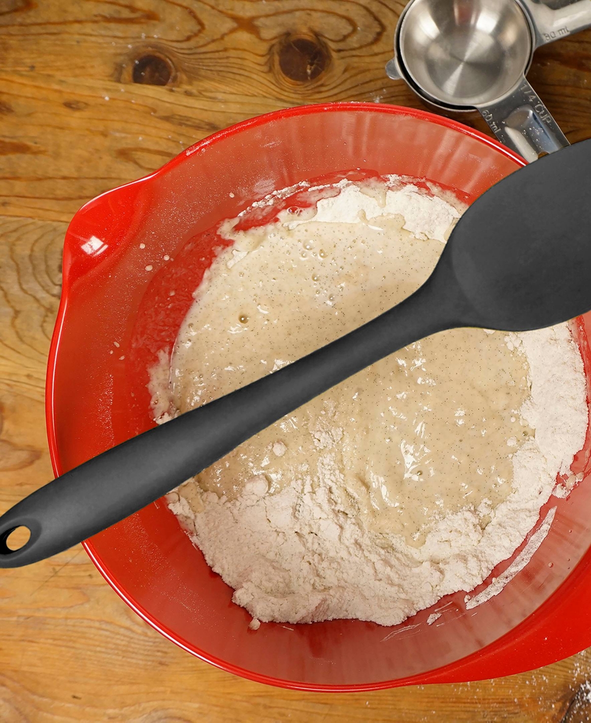 Rsvp International Silicone Coated Steel 11" X 2.25" Ela Series Black Spoon In Black